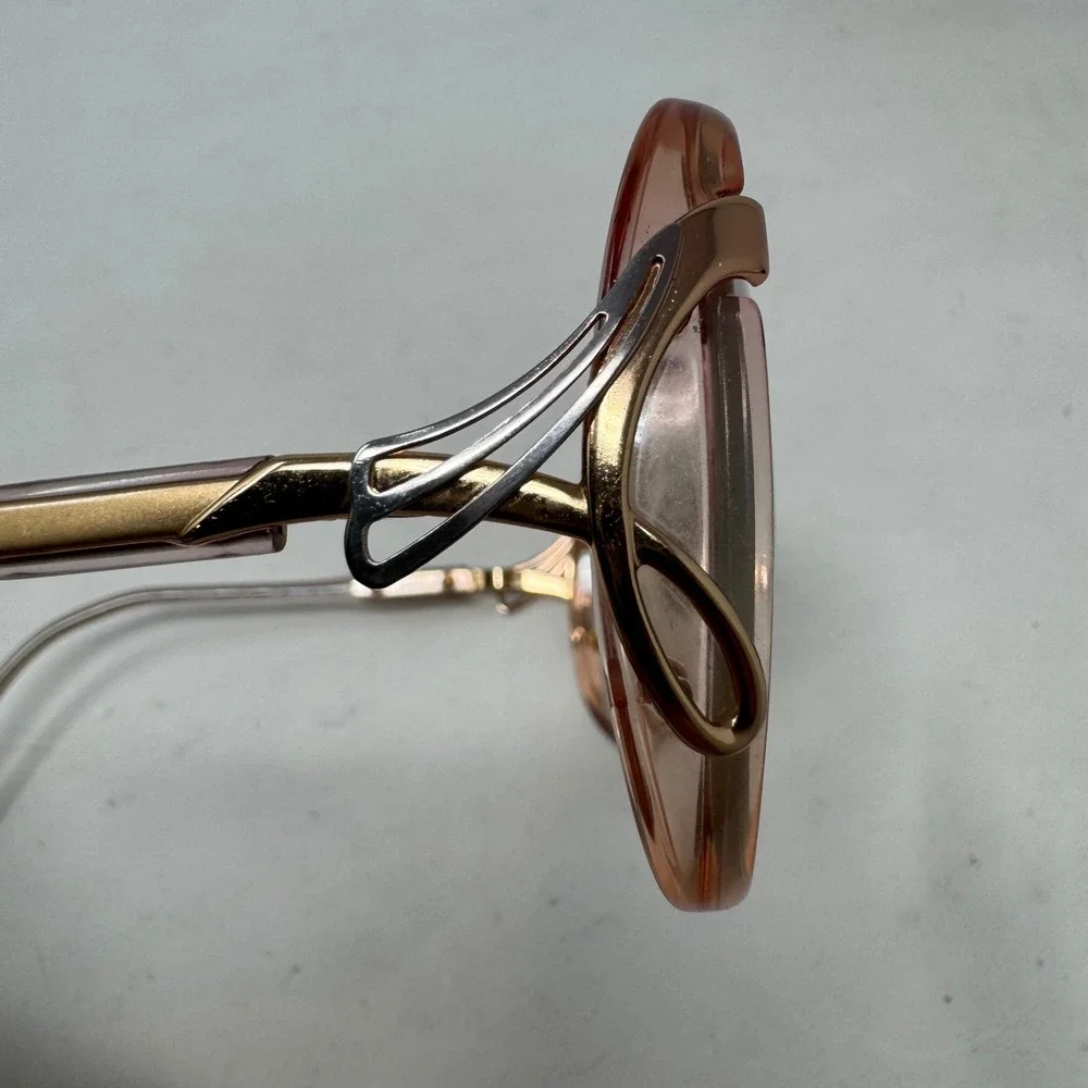 Luxottica Elegance Oversized Butterfly Eyeglass Frames Only Brownrose Italy 125